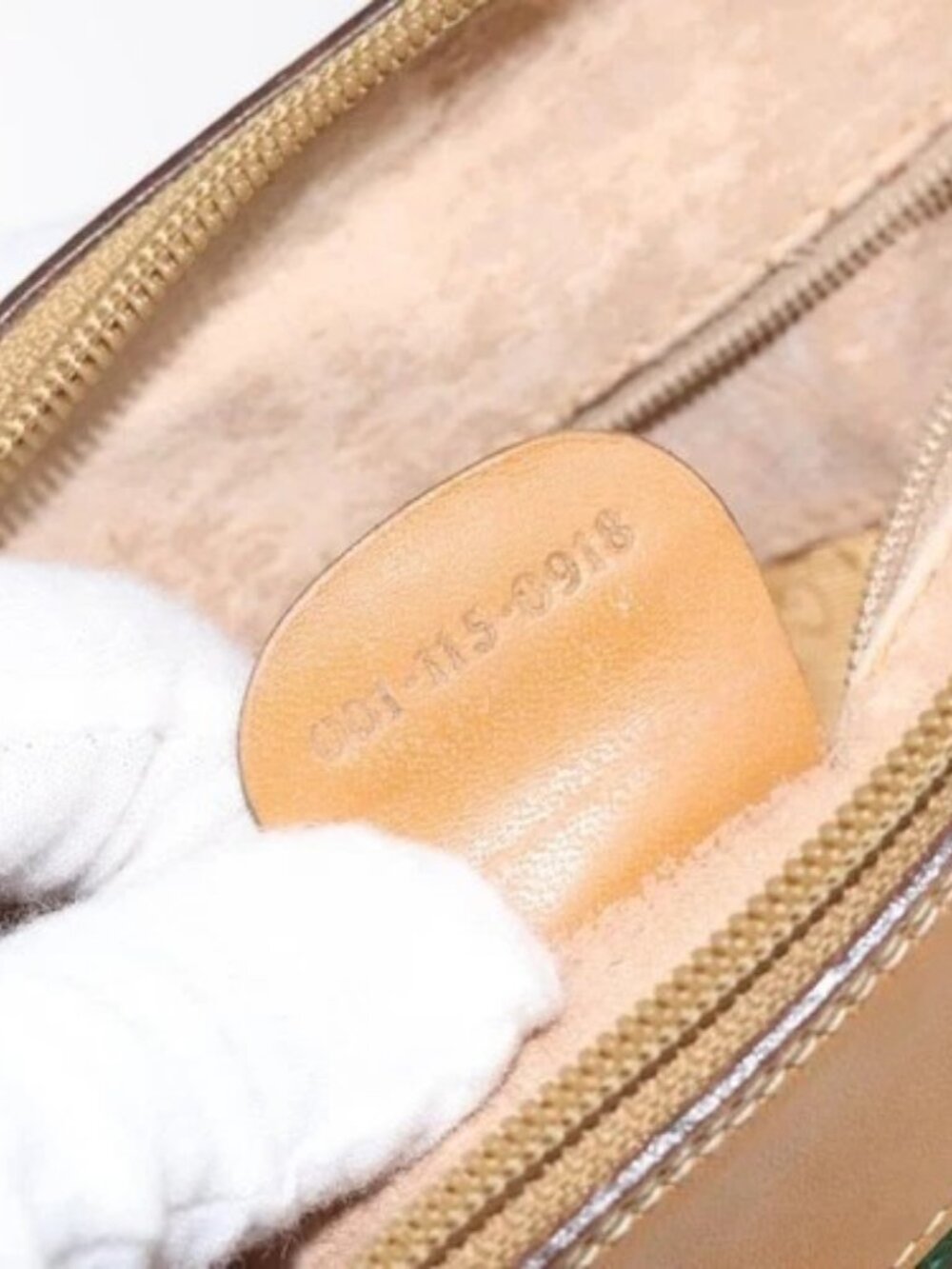 GUCCI Micro GG Supreme Web Sherry Line Bag PVC Brown 001 115 0918 Auth BA352 - Picture 11 of 16
